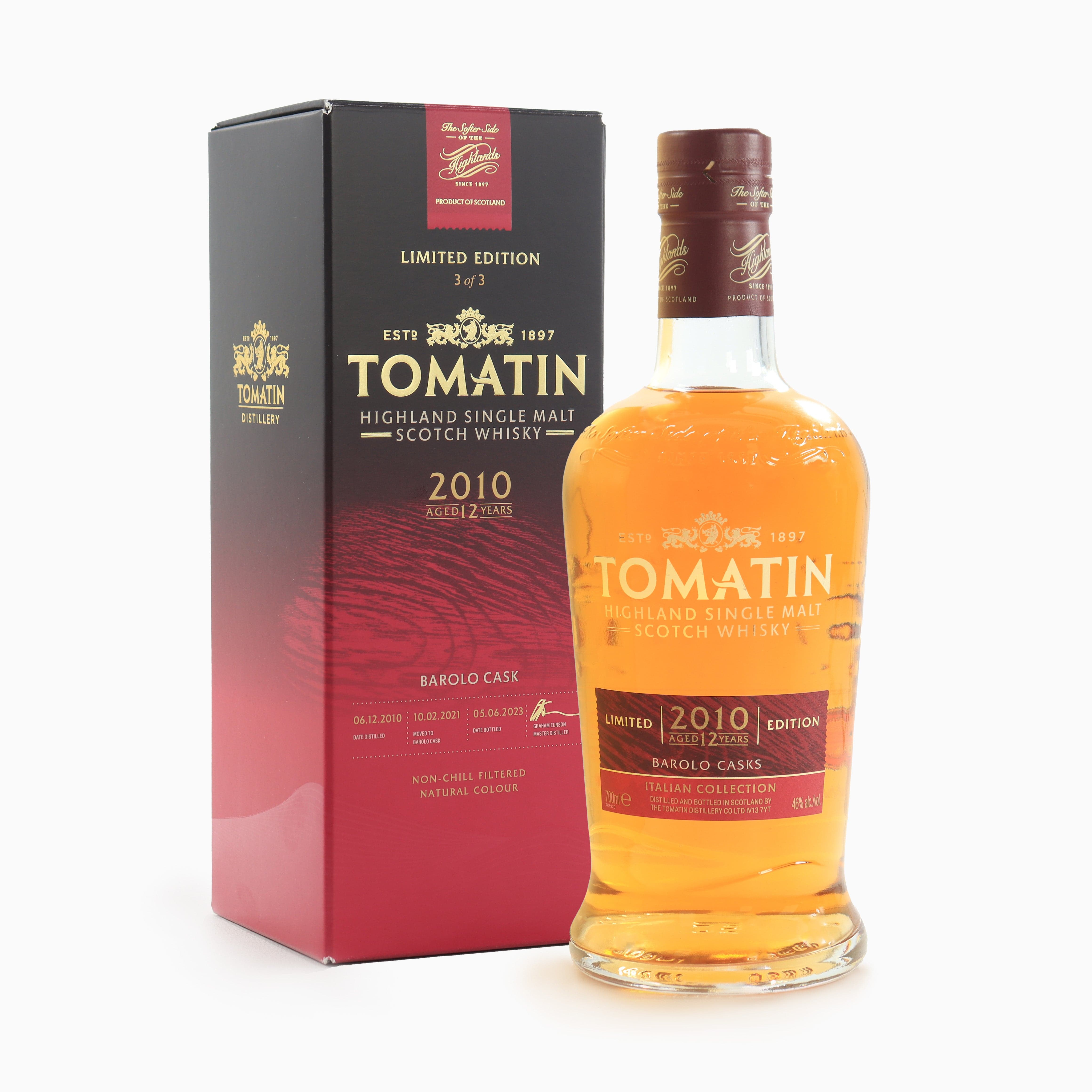 Tomatin - 12 Year Old (2010) Italian Collection (Barolo Cask)